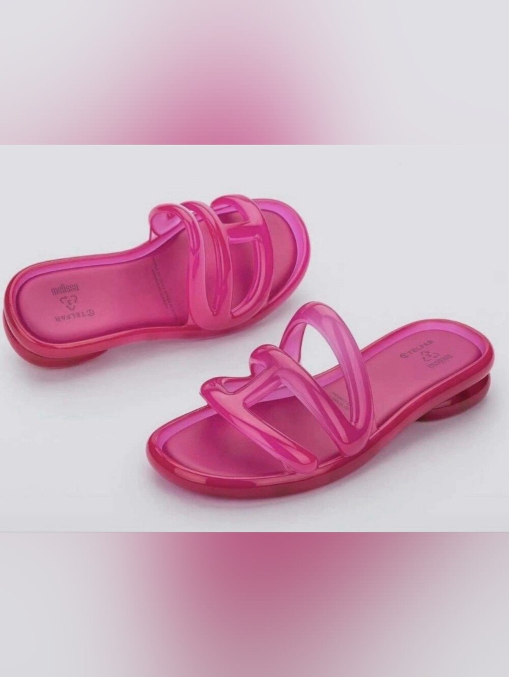 Telfar x Melissa Jelly Slides in pink
